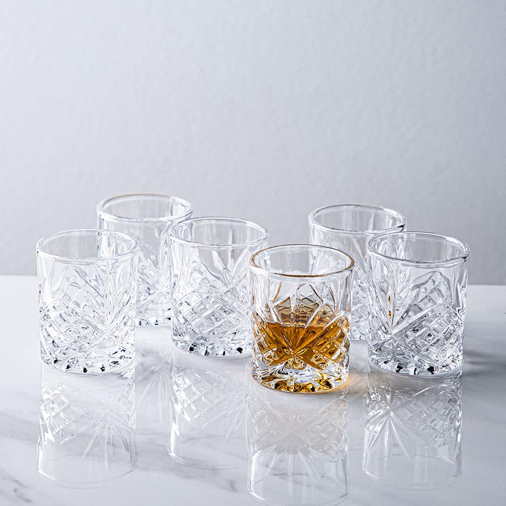 Crystal Shot Glasses - Set of 6